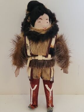 1950s Handmade Inuit Tourist Doll 6.5"